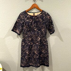 Eliza J navy lace dress